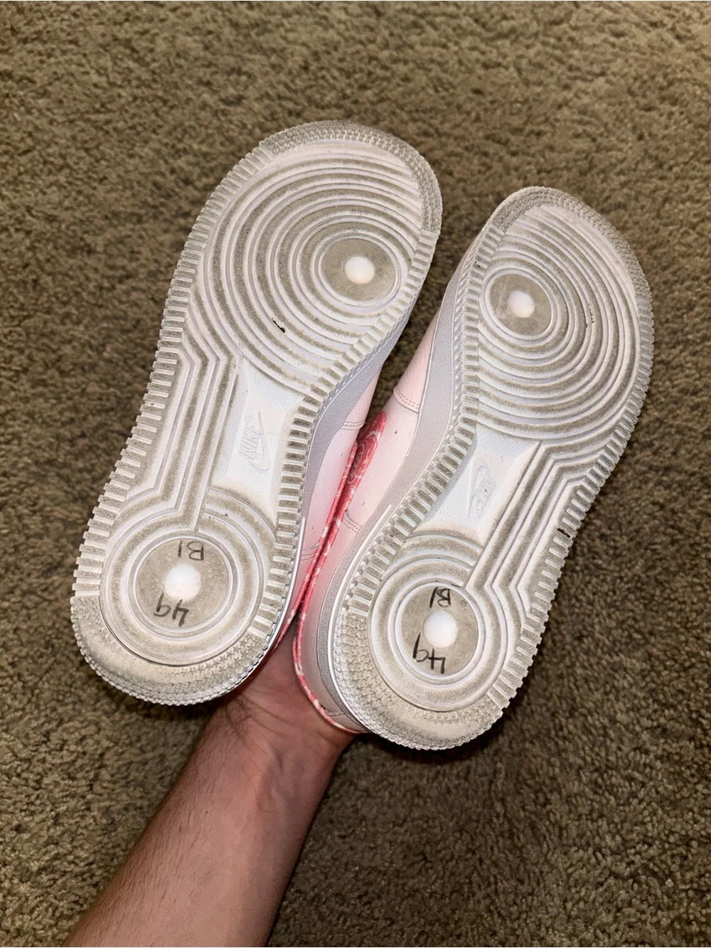 Nike Air Force 1 Low '07 White and Paisley Pink Women’s Size 8
